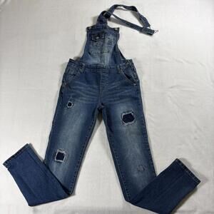 Zanadi Womens Denim Overalls Medium Distressed Stretch Y2K Retro Streetwear Cute